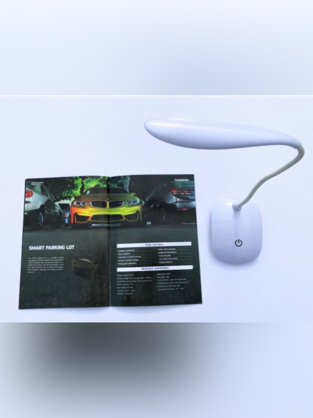 LED Desk Lamp with Flexible Neck - White